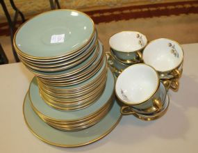 Flintridge China Consisting of 1 dinner plate, 8 salad plates, 14 bread/butter plates, 12 saucers, 10 cups.