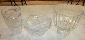 Crystal Vase, Bowl, and Pudding Bowl Bowls