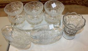 Glass Rectangular Tray, Oval Dishes, and Footed 5