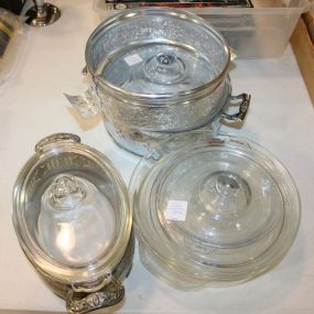 Oval Casserole, Several Glass Lids, Casserole Frames Oval Casserole, Several Glass Lids, Casserole Frames