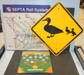 3 Signs Philadelphia Subway, Ducks Unlimited, Baseball