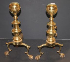 Brass Claw Foot Andirons Brass Claw Foot Andirons