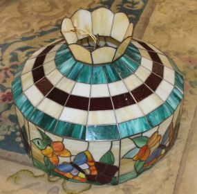 Stain Glass Hanging Shade crack on bottom, 22