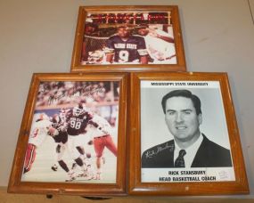 Picture of Mississippi State Coach Rick Stansbury and Two Miss State Ball Players 9