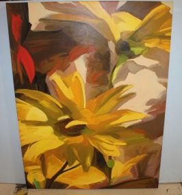 Large Giclee of Flowers recreated from original done by Bob Steadman, 36