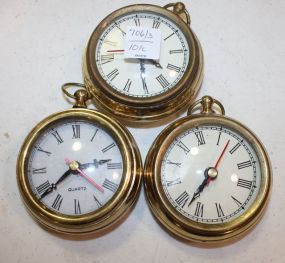 Three Made in India Brass Clocks 3