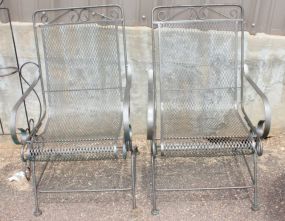 Pair of Wrought Iron Spring Chairs matches # 729, 38