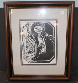Limited Edition Black and White Print Signed Diane Hamberlin 2/5, 19