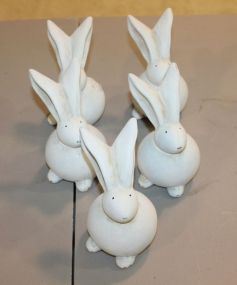 5 Ceramic Rabbits 5
