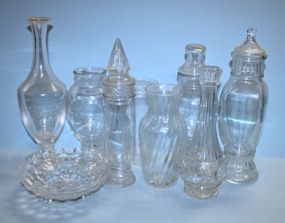 Nine Pieces of Decorative Glassware