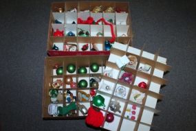 Two Boxes of Christmas Ornaments