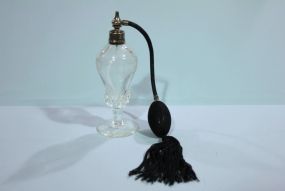 Etched Glass Perfume Atomizer with Black Cord Description
