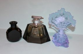 Three Glass Perfume Bottles Description
