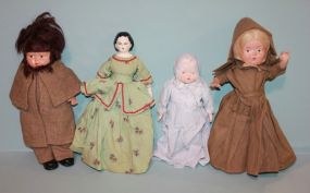 Four Vintage Dolls Description