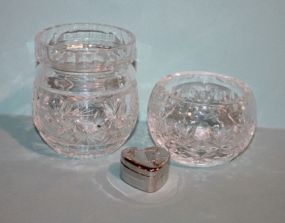 Two Glass Jars and Heart Jewelry Box Description