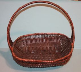 Large Handled Woven Basket Description