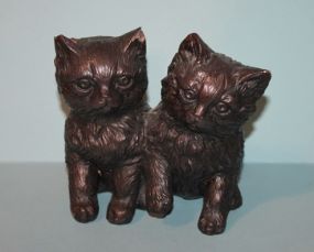 Faux Bronze Kitten Figurines Description