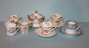 Group of Demitasse Cups and Sugar Dish Description