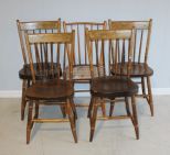 Five Spindle Back Chairs Description