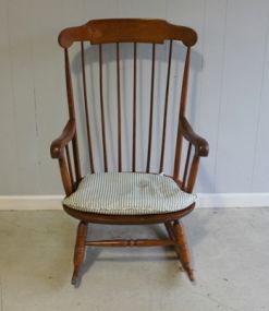 Contemporary Oak Rocking Chair Description