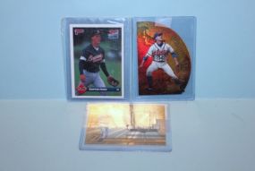 Three Baseball Player Cards In Plastic Cases Description