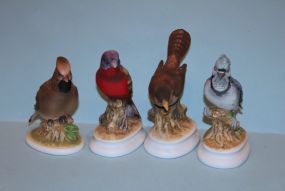 Four Lefton China Hand-Painted Birds Description
