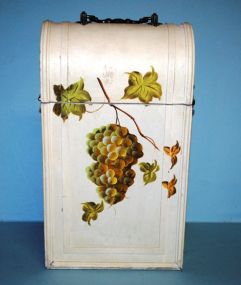 Wooden Wine Holder with Hand Painted Floral Design Description