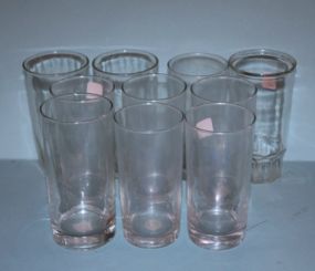 Set of Ten Various Clear Glasses Description