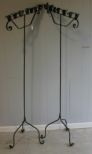 Pair of Vintage Iron Candelabras Description