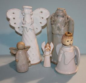 Five Angel Figurines Description