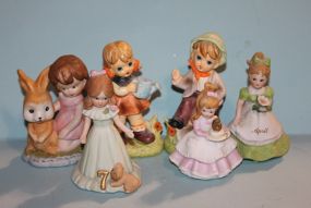 Six Child Figurines Description