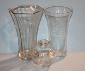 Three Glass Vases Description