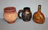 MG Beer Stein, Decorative Pottery Vase and Wine Bottle Description