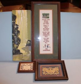 Hand Painted Board and Framed Needlepoints Description