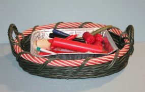 Wicker Basket with Candles Description