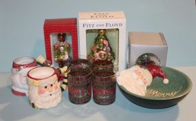 Group of Christmas Dishes and Ornaments Description