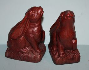 Two Rabbit Figurines Description