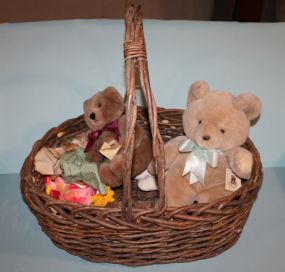 Basket with Teddy Bear Description