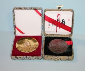 Two Oriental Collector Coins Description