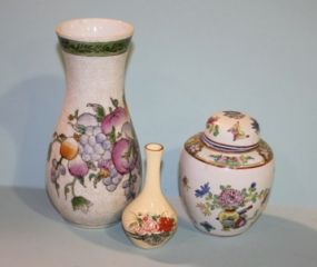 Three Vases with Floral Design Description