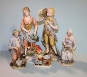 Group of Five Porcelain Figurines Description