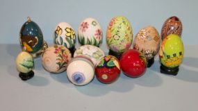 Group of 13 Hand Painted Decorative Eggs Description
