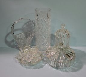 Collection of Pressed Glass Pieces Description