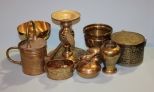 Group of 13 Brass Items Description