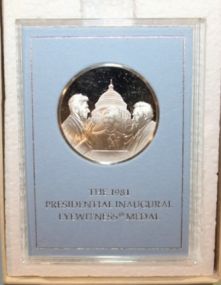 Ronald Regan Sterling Silver Inaugural Coin Description