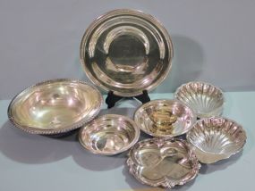Group of Silverplate Trays and Bowls Description