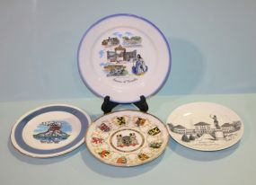 Four Souvenir Plates Description