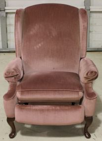 Upholstered Wing Back Reclining Chair Description