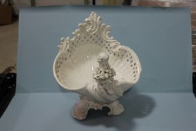 Italian White Porcelain Console Bowl Description