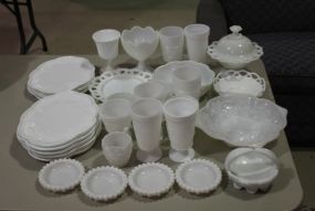 Collection of Milk Glass Description